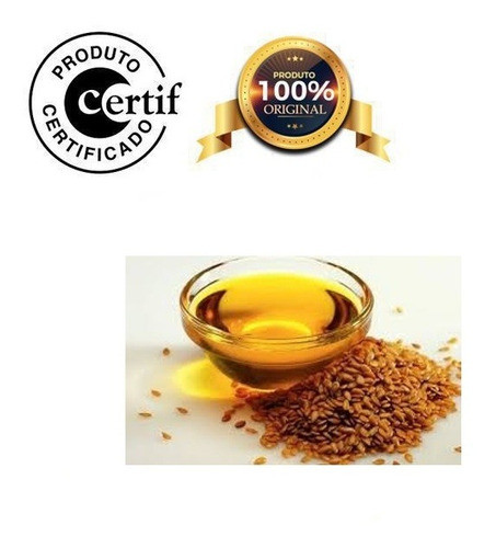 Óleo De Linhaça Dourada 100ml Prensado A Frio Com Laudo 0