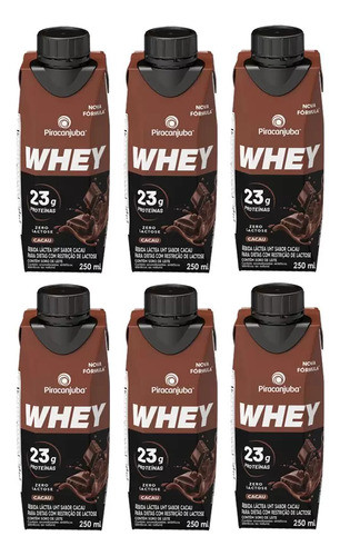 Kit Bebida Láctea Piracanjuba Whey Cacau Zero Lactose 250ml 0