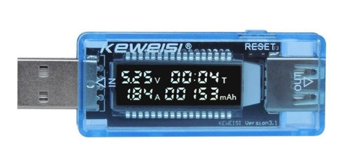 Testador Digital Porta Usb Medidor Voltagem Amperagem 0