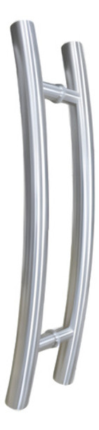 Barral Manijones Curvo Acero Inox. 80cm Para Madera Y Vidrio 0