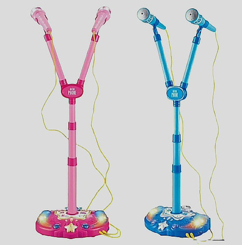 Micrófono Doble Con Luz, Sonido Apto Para Conectar Celular 0