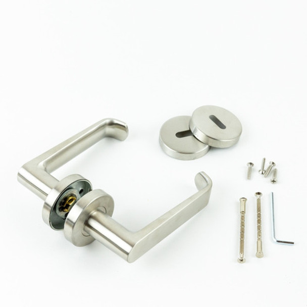 Manija De Puerta Acero Inox Maciza Recta Gala 0