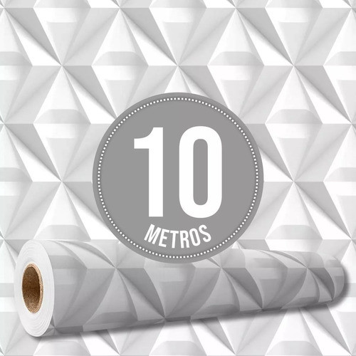 Papel De Parede Adesivo Geométrico Efeito 3d Losango 10 Mts 0