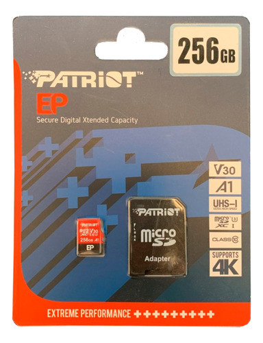 Memoria Msd Patriot 256gb Tarjeta + Adaptador 0
