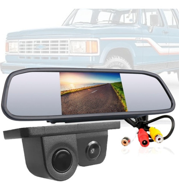 Kit Estacionamento Sensor Camera Retrovisor Lcd Gm D-20 0