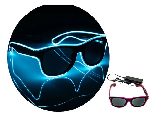 Lentes Led Para Cotillón Gafas Con Luz A Pila 0