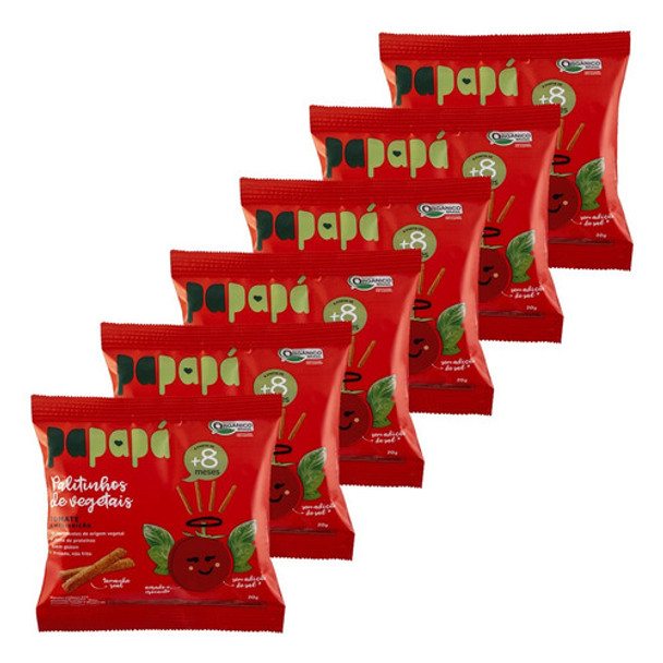 6 X Palitinhos Vegetais Orgânico Tomate Manjericão - Papapá 0 6 X Palitinhos Vegetais Orgânico Tomate Manjericão - Papapá 0