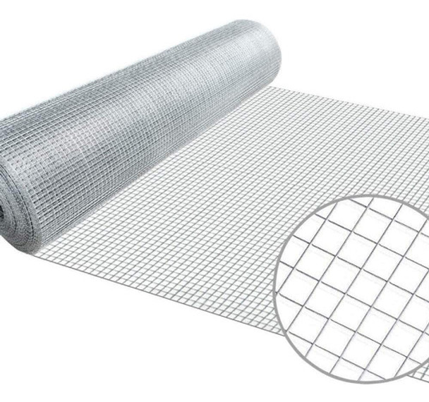 Malla Electrosoldada Galva Tejido Alambre 25x25mm 0,9mm 50cm 0