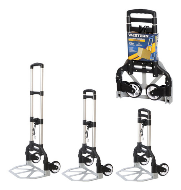 Carrinho Multiuso Dobrável Resistente Carga De Mão 75kg 0