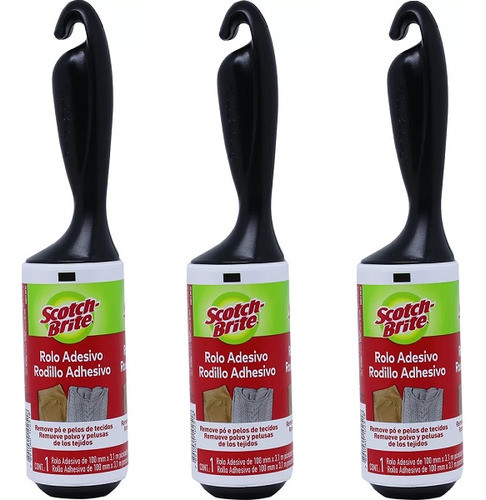 Kit Com 3 Rolos Adesivo Scotch-brite 3m 0