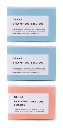 Combo Dekka 2 Shampoo Celeste +1 Acondicionador 0