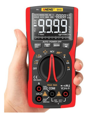 Multímetro Aneng Q10 True Rms Diy Transis Capacit Ncv Lcr 0
