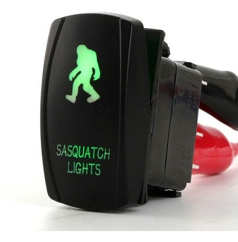 Sasquatch Luces Láser Botón Eje De Balancín Interruptor Coch 0