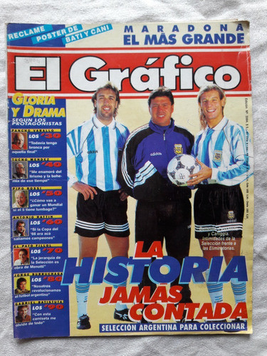 El Gráfico Nº 3994 Año 1996 Batistuta Pasarella Y Caniggia 0
