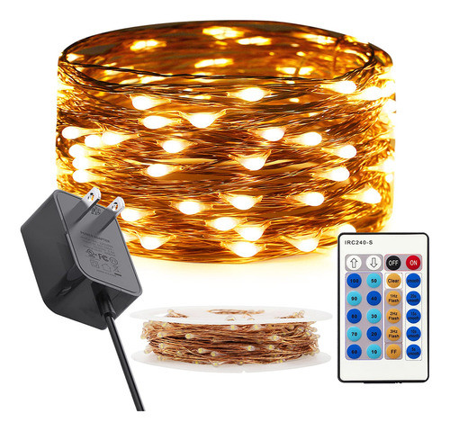 Ruichen Cadena De Luces Led De 33 Pies, 100 Cables De Cobre 0