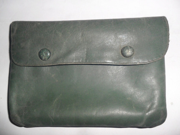 Antigua Carterita Cartera Bolso Cuero Verde Forrado 0