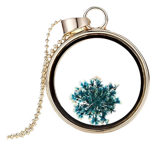 Creativas Flores Secas Real Natural Vidrio Gota Colgante Cad 0