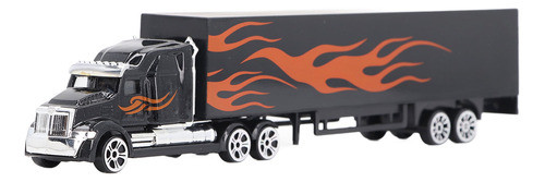 Modelo De Brinquedo De Caminhão De Contêiner Lifelike Alloy 0