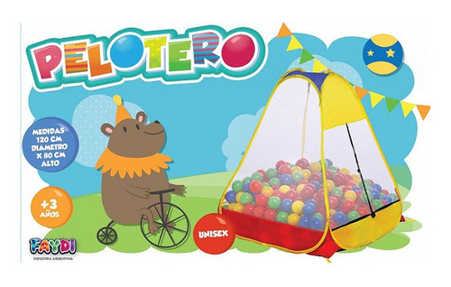 Pelotero Piramide Autoarmable Con 75 Pelotas Jugueteriawally 0