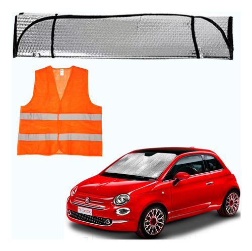 Parasol Autoplegable Metalizada + Chaleco Reflectivo 0