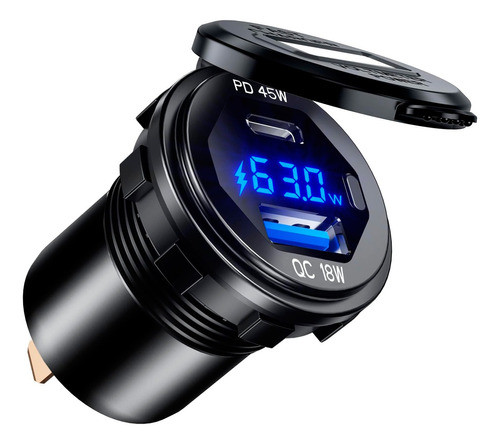 Enchufe Toma Corriente Tipo C + Usb Carga Rapida 63w 0