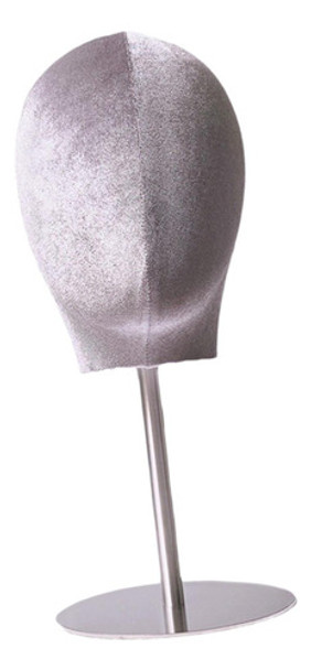 Cabeça De Manequim Chapéu Display Cabeça Veludo Cinza 0