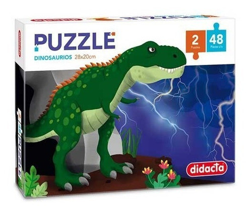 Puzzle Rompecabezas Pack X2 Didacta Dinosaurios 48pcs 0