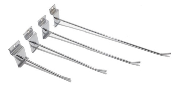 10 Ganchos Blisteros 5mm Panel Ranurado Cromado 15cm 32920 0