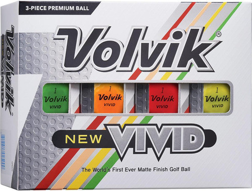 Pelotas Golf Volvik New Vivid: Mate Surtidas, Docena 0