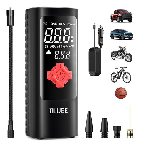 Compresor De Aire Portátil Con Inflador De Neumáticos, Infla 0