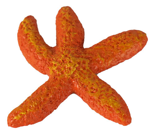 Enfeite De Resina Soma Invertebrado Estrela Do Mar Laranja 0