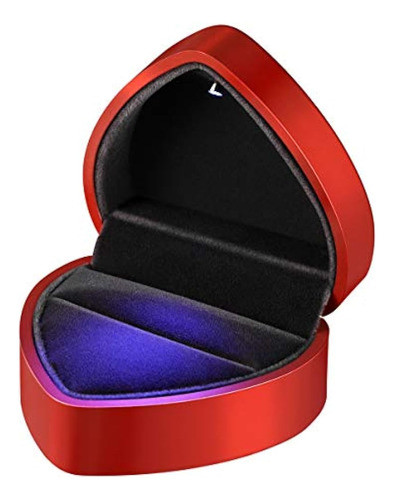 Caja De Anillo Led Vosarea, Caja De Anillo De Compromiso De 0