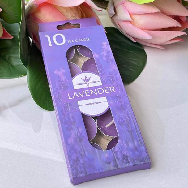 Juego De 10 Velas Decorativas Violeta 0