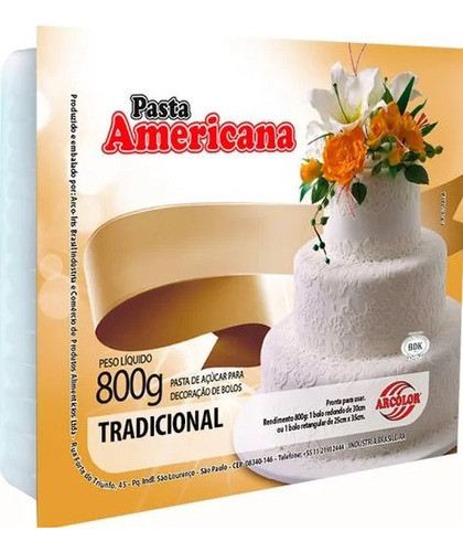 Pasta Americana Tradicional Arcolor 800g 0
