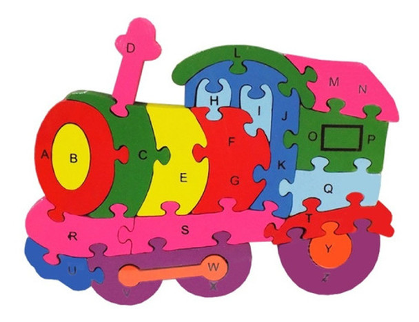 Puzzle En Madera, Puzzle En Madera Número Y Letras !!! 0