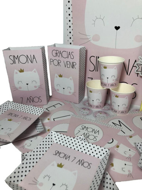 Cotillón Infantil Personalizado Premium X 20 Gatitos 0