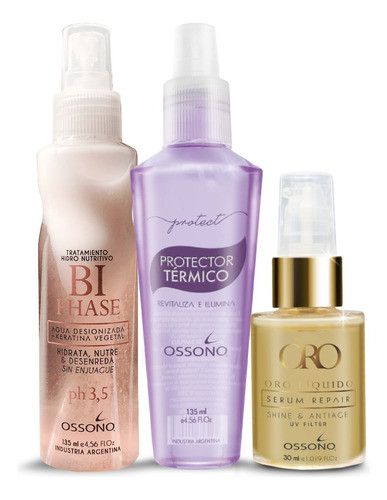 Protector Termico Serum Oro+ Bifase Keratina Ossono 0