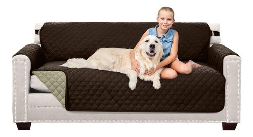 Funda Sofá Reversible Ideal Mascotas Acolchado Beige/chocol. 0