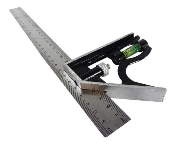 Escuadra Combinada Regulable C/nivel 30 Cm Corrediza Prof. 0