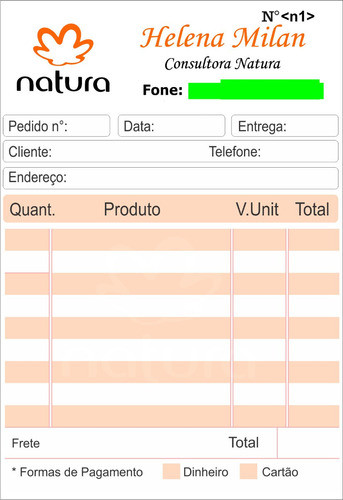 10talões Bloco Notas Recibo 10x15cm 1 Via Personalizado 0