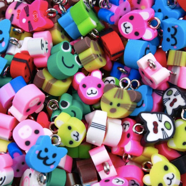 10pçs Pingente Pets Pvc Mesclado - Infantil Pulseira Brinco 0