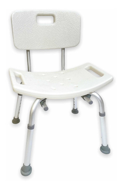 Silla De Ducha Baño Aluminio Regula Altura Respaldo Ancianos 0