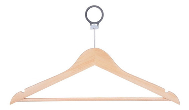 Pack De 10 Perchas De Madera Antirrobo Para Hoteles 0