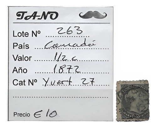 Lote263 Canada 1/2 Cent Año 1872 Yvert#27 0