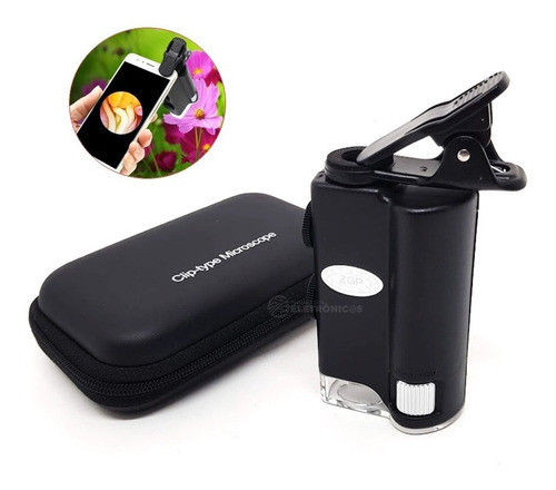 Mini Microscópio Lupa Sustentação Smartphone Celular Zoom60x 0