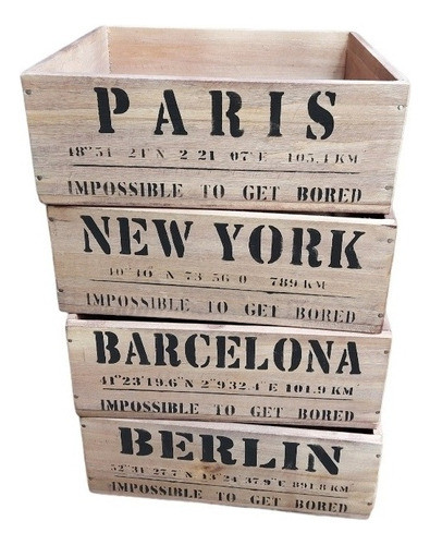 Cajon De Madera Ciudades 0