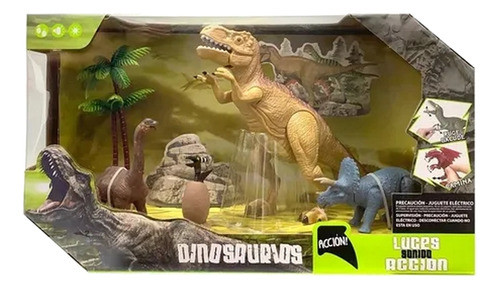 Set Dinosaurios Con T-rex Chico Luz Y Sonido Ploppy.6 381076 0