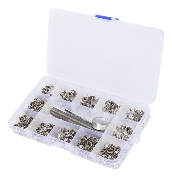 Kit Redondo Metal Rivet Com 100 Conjuntos De Ferramentas De 0