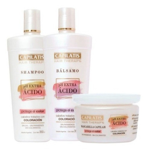 Shampoo + Balsamo + Mascarilla Capilatis Ph Extra Acido 0