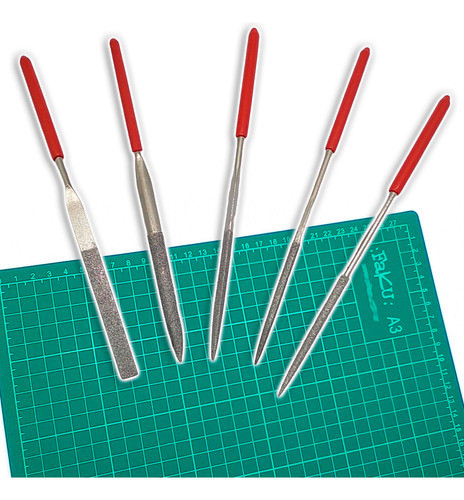 5 Mini Limas Con Base De Corte A3 Para Modelismo Naval 0